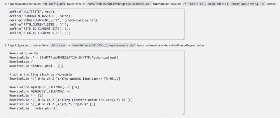 Code Multisite Screenshot